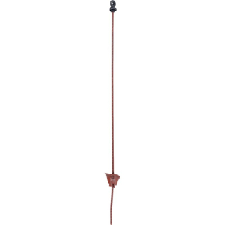 Stĺpik pružná oceľ, oval, červený, L 105 cm, s kruhovým izolátorom, 25 Kus Horizont