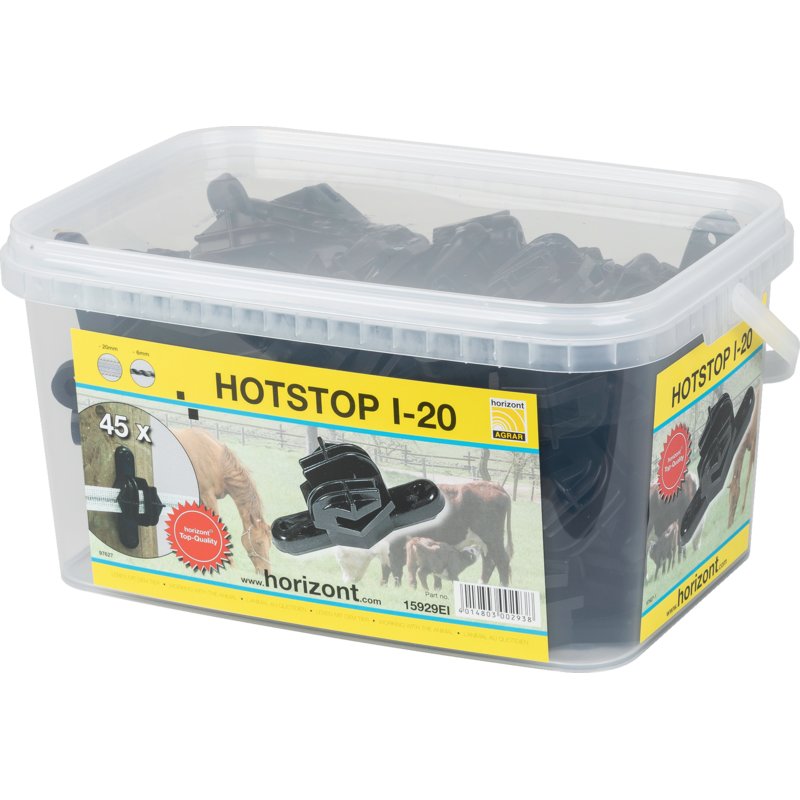 Izolátor HOTSTOP I-20, čierny, pre lanká a pásky, 45 Kus Horizont