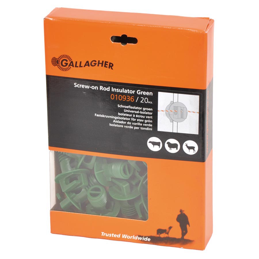 Izolátor pre AD 8,5–13 mm, zelený, 20 ks Gallagher