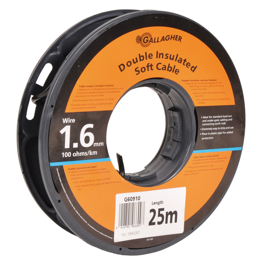 Kábel uzemňovací a prívodový, AD 1,6 mm, 25 m rolka Gallagher 