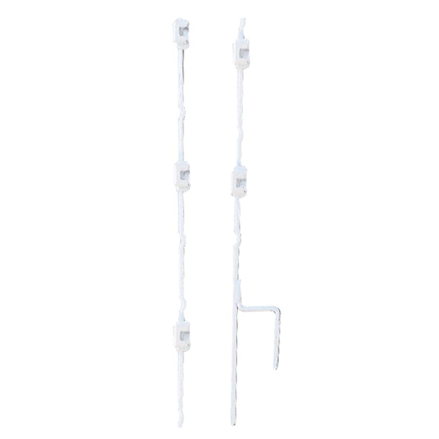 Stĺpik Quattro, L 100 cm, pružinová oceľ, biely, 10 Kus Gallagher 
